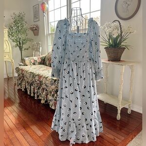 Kate Spade smocked floral dress (SMALL)